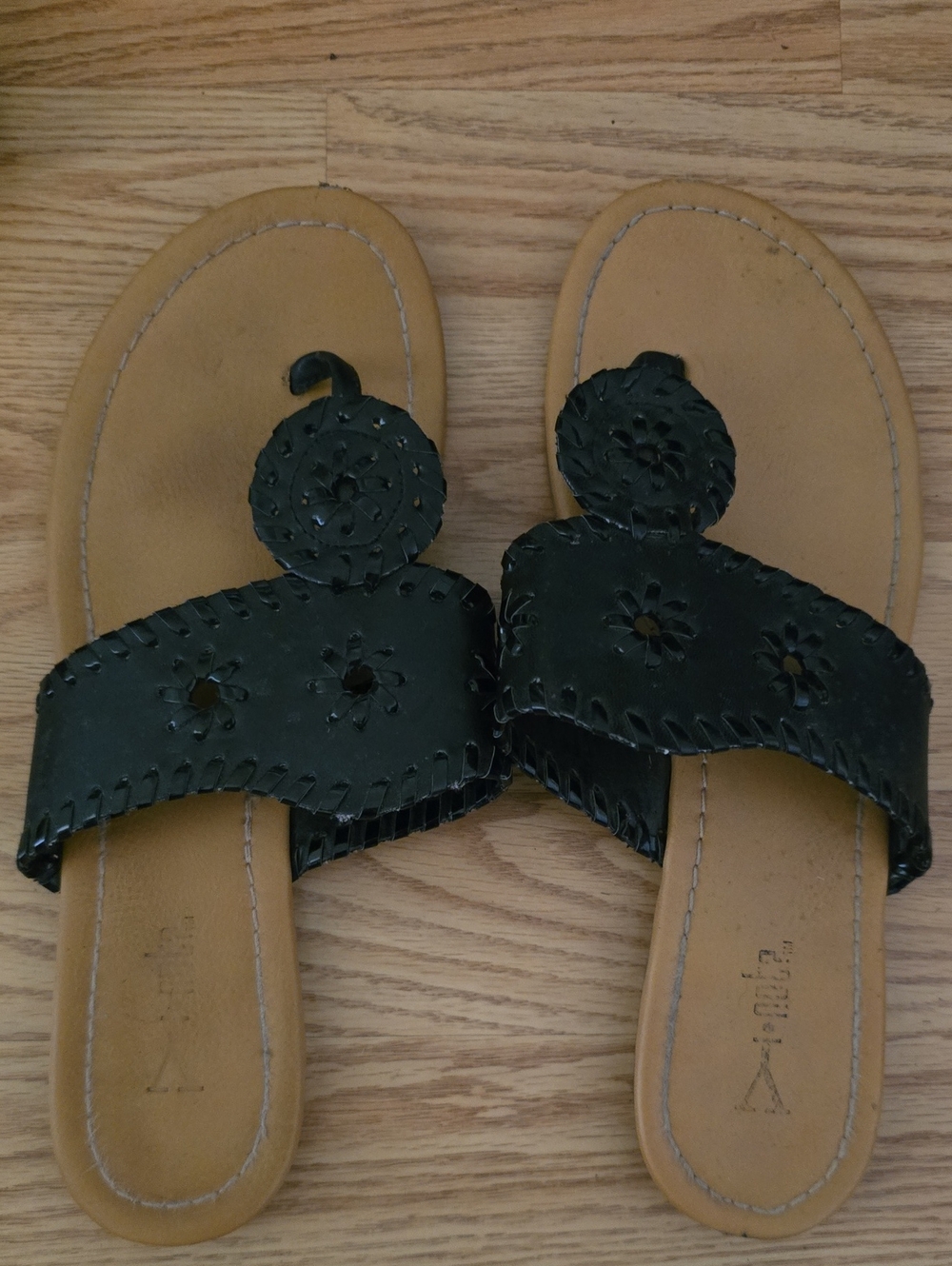 Jack Rogers style sandals- Black, Size 8.5